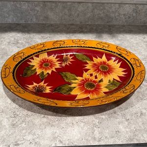 Country sunflower serving platter